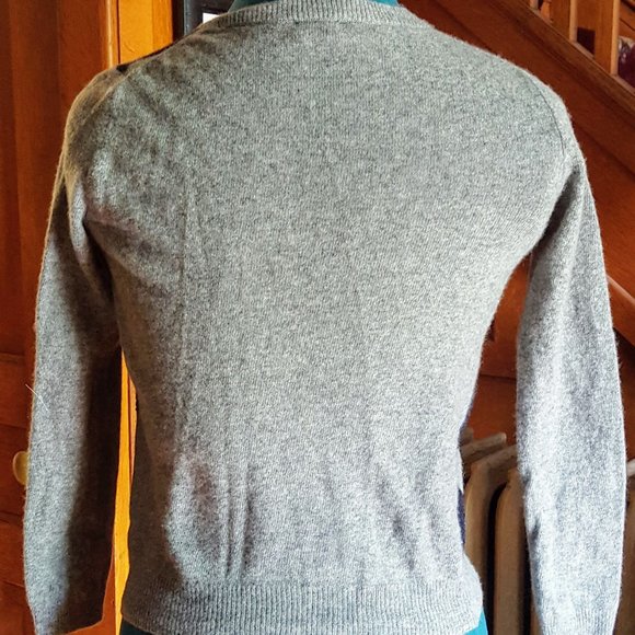 J. Crew Blue & Gray Plaid Checkered Wool Cardigan - Picture 2 of 3